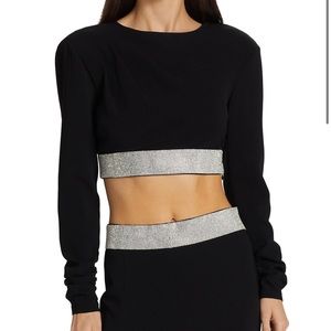 New Cinq a Sept Odelle embellished crop top